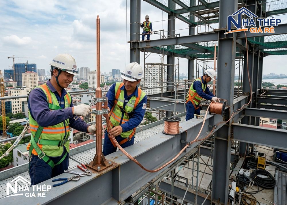 Cách chống sét cho nhà khung thép hiệu quả