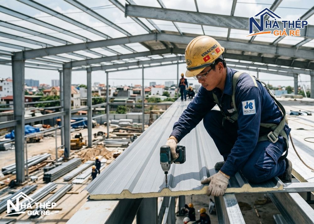 Nhà khung thép có ồn khi trời mưa không? Giải pháp chống ồn hiệu quả