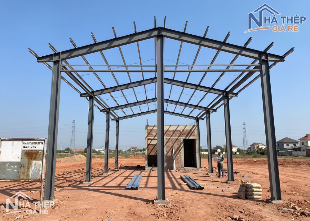 Đơn vị thi công nhà khung thép giá rẻ tại Hưng Yên – Trọn gói, uy tín, tối ưu chi phí