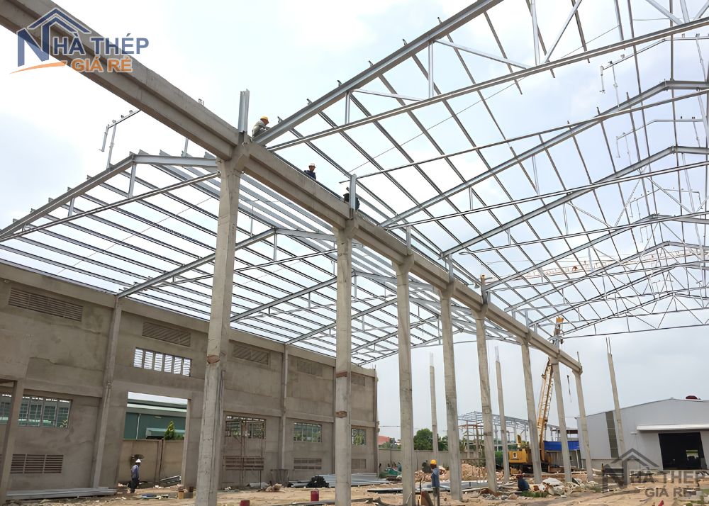 Thi công nhà khung thép, nhà thép tiền chế tại Chương Mỹ 