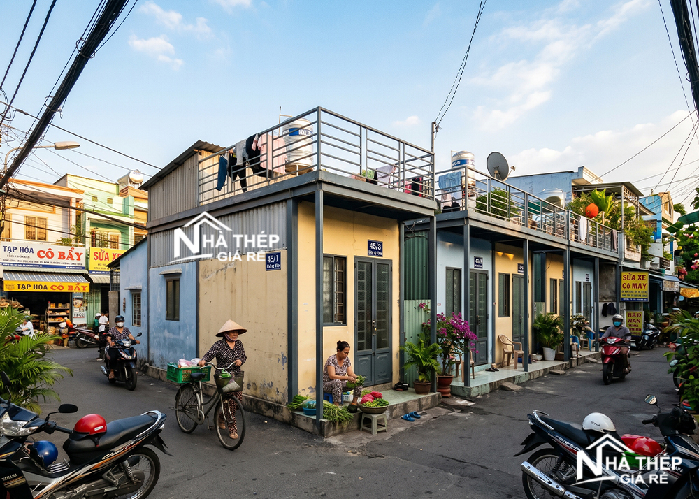 Thi công nhà trọ, homestay khung thép giá rẻ