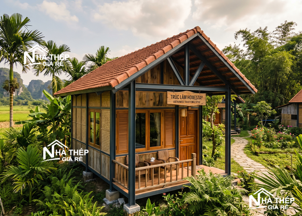 Thi công nhà trọ, homestay khung thép giá rẻ