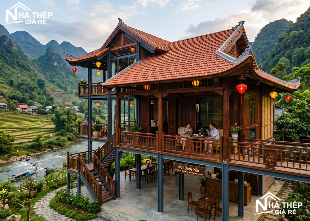 thi công nhà trọ, homestay khung thép giá rẻ