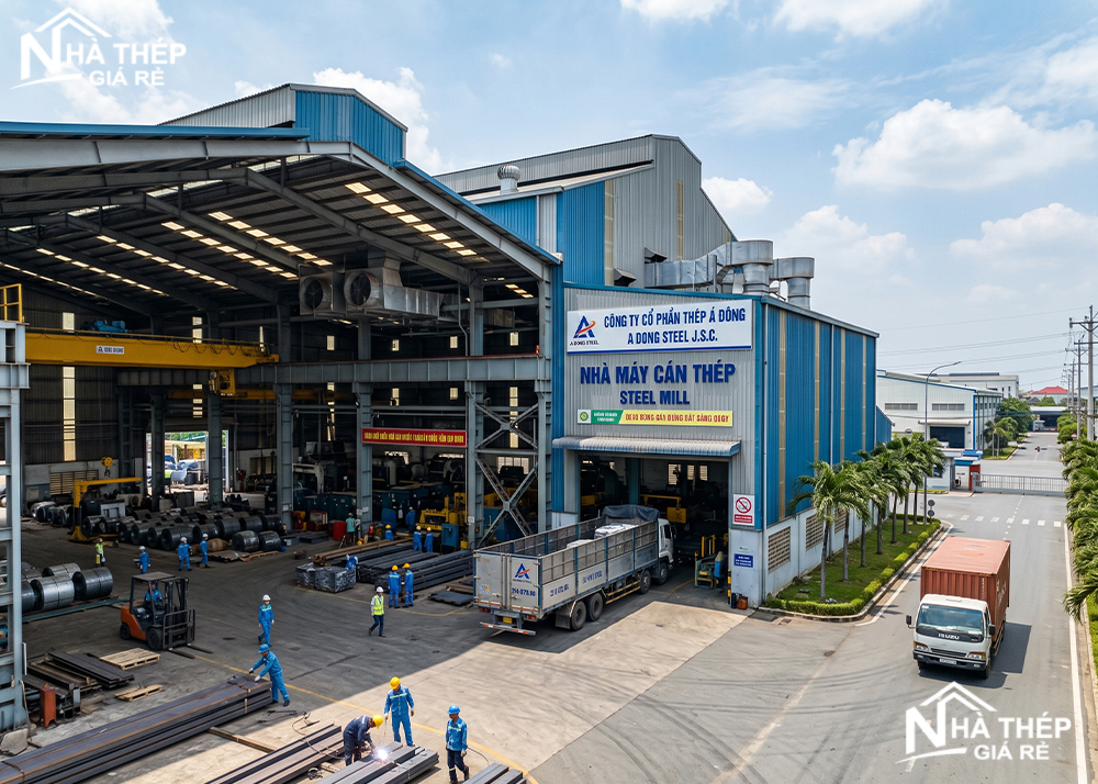 Thi công nhà xưởng khung thép giá rẻ