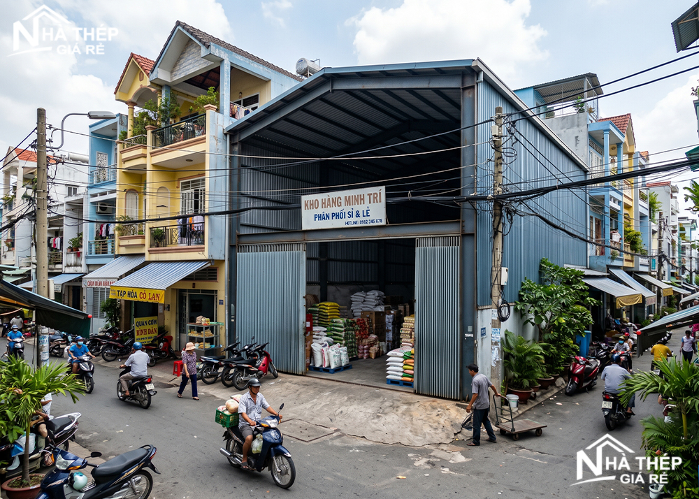 Thi công nhà xưởng khung thép giá rẻ