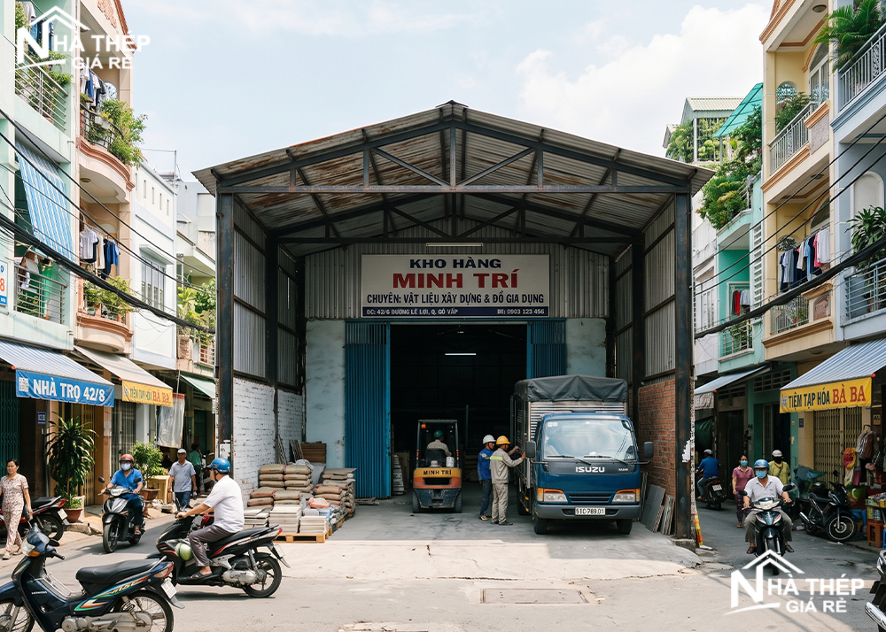 Thi công nhà xưởng khung thép giá rẻ