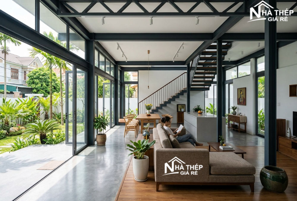 Kinh Nghiệm Thiết Kế Nhà Khung Thép Đẹp Và Tối Ưu Không Gian, Công Năng
