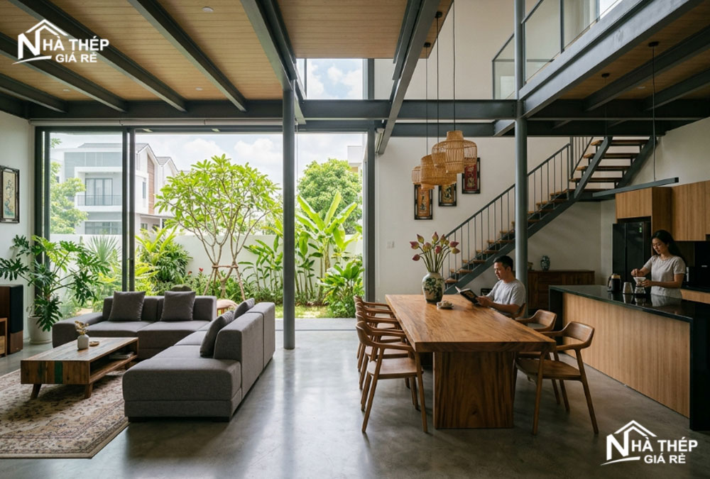 Kinh Nghiệm Thiết Kế Nhà Khung Thép Đẹp Và Tối Ưu Không Gian, Công Năng