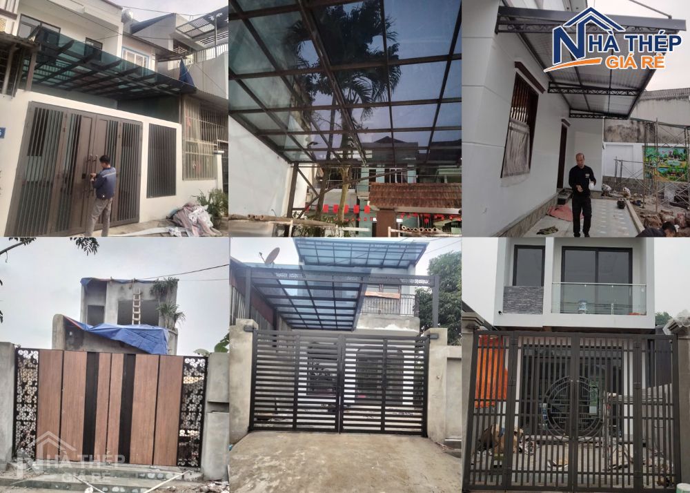Dự án thi công cửa, cổng và mái che khung thép hiện đại, sang trọng, tối ưu chi phí