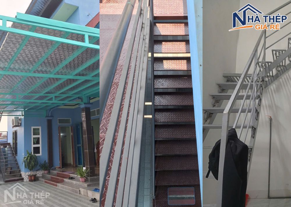 Dự án thi công lan can và mái sân khung thép tại Hà Nội