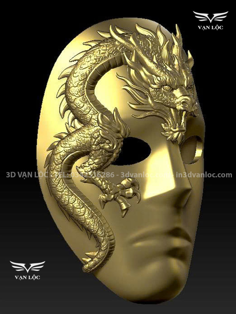 Hoàn Thiện In 3D Mặt Nạ Rồng