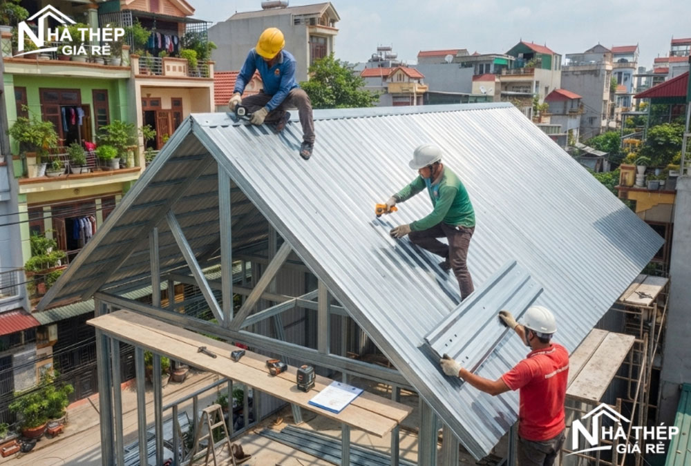 kiểm tra toàn bộ tấm lợp để loại bỏ các sản phẩm bị cong, móp, trầy xước sâu hoặc bong lớp mạ bảo vệ