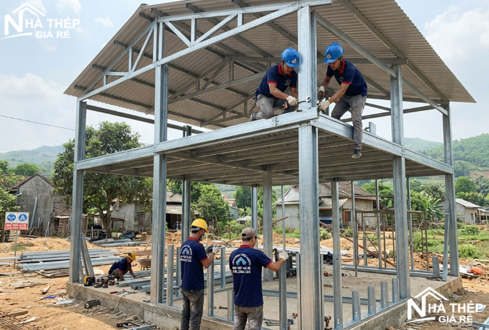 NHÀ THÉP GIÁ RẺ là đơn vị thi công nhà trọ khung thép huy tín hàng đầu trong khu vực